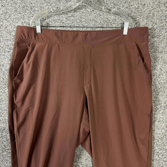 Athleta Women's Plus Size 22 Terracotta Red Polyester Brooklyn Ankle Pants - Picture 3 of 11